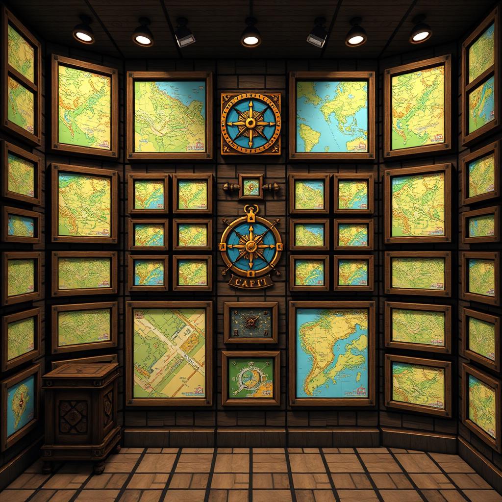 Compass Locator Map Wall