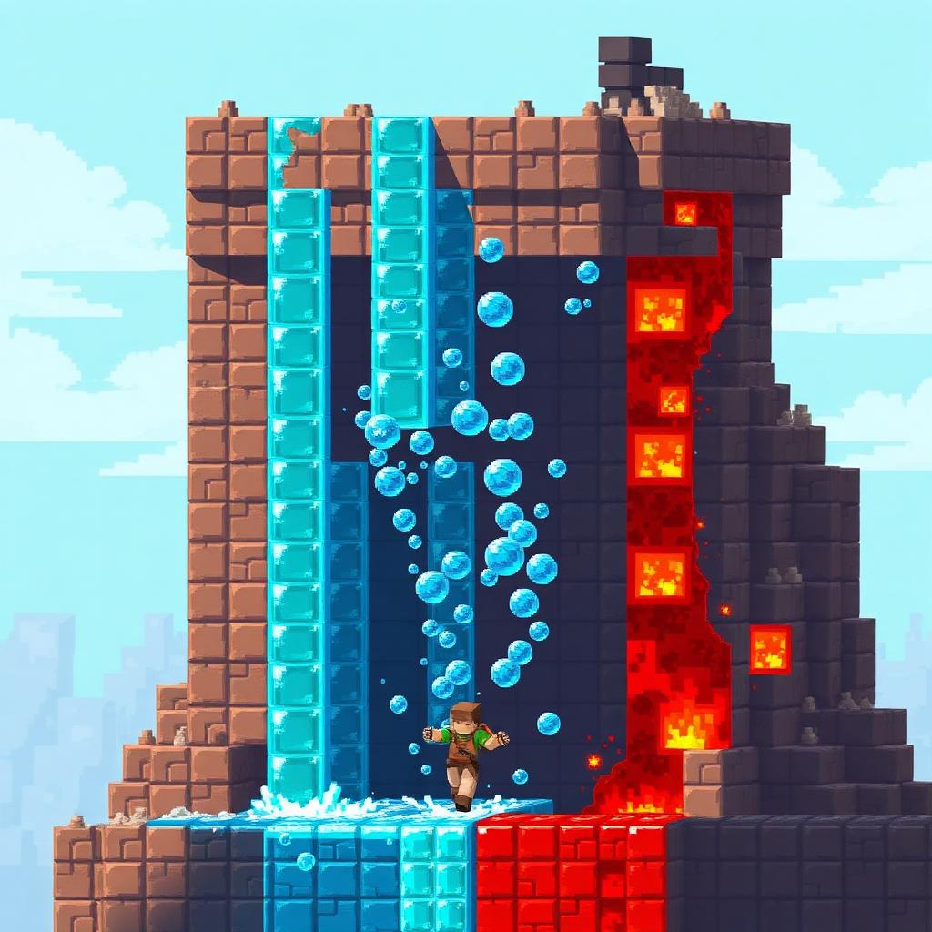 Water Elevator with Soul Sand and Magma